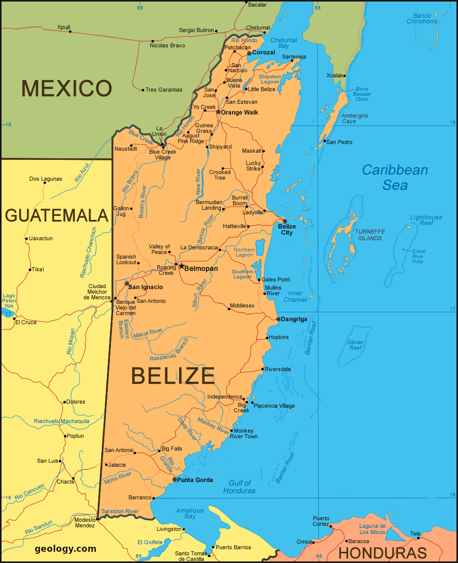 Belize Map 1 